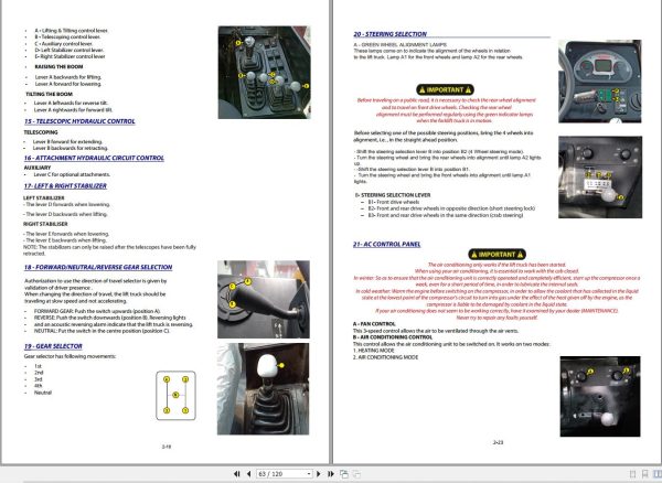 Manitou Telescopic Handlers MXT 1740 BSIV Operators Manual 53113157 EN 1