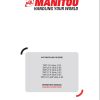 Manitou Telescopic Handlers TMT25I To TMT25S4W Series 2 E3 Operator Manual 647186