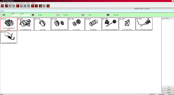 Mitsubishi MMC ASA Update 08.2024 General Europe USA Japan Spare Parts Catalog 4