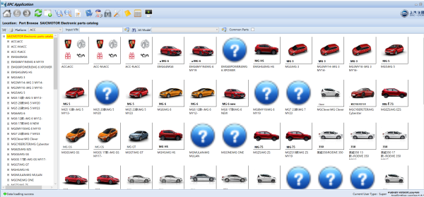 SAIC Roewe MG EPC 08.2024 Electronic Parts Catalog 1