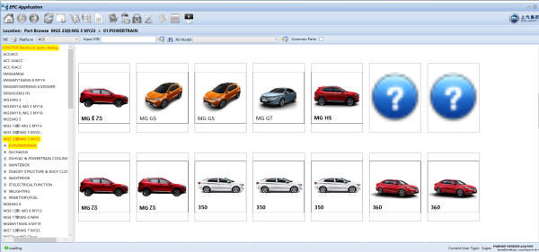 SAIC Roewe MG EPC 08.2024 Electronic Parts Catalog 3