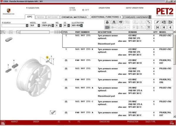 VMW Porsche PET2 8.0 08.2024 Spare Parts Catalog VMWare 1