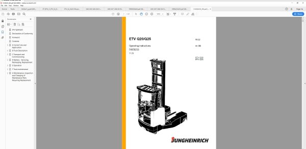 JUNGHEINRICH JETI ForkLift SH v4.37.09 EN10 09.2024 Service Information 8