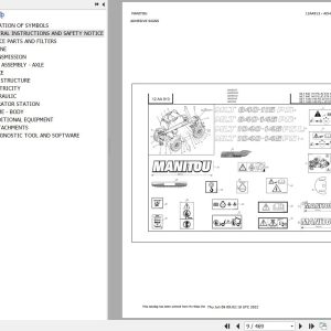 Manitou Telehandler MLT 1040 145 PS JD ST4 S1 Parts Catalog 647600