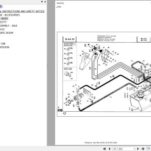 Manitou Telehandler MLT 523 526 TURBO Parts Catalog 547006