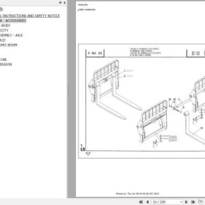Manitou Telehandler MLT 523 TURBO Parts Catalog 547006