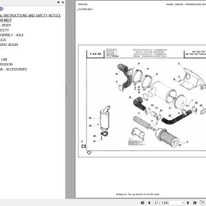 Manitou Telehandler MLT 524 TURBO MONO ULTRA Parts Catalog 547106