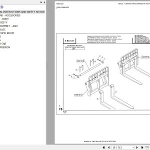 Manitou Telehandler MLT 526 20 SA Parts Catalog 547777