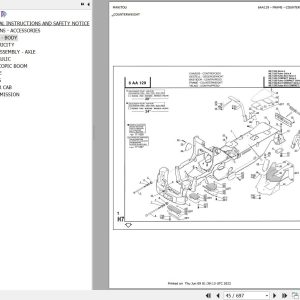 Manitou Telehandler MLT 526 TURBO 20 SA Parts Catalog 547777