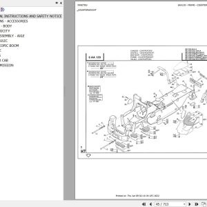 Manitou Telehandler MLT 526 TURBO MONO ULTRA 20 SA Parts Catalog 547777
