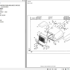 Manitou Telehandler MLT 527 MONO ULTRA Parts Catalog 547106