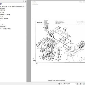 Manitou Telehandler MLT 527 TURBO Parts Catalog 547106