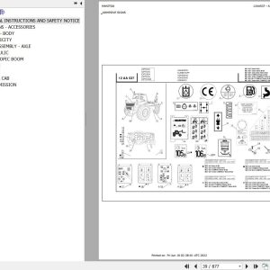 Manitou Telehandler MLT 627 COMPACT SB E2 Parts Catalog 547884