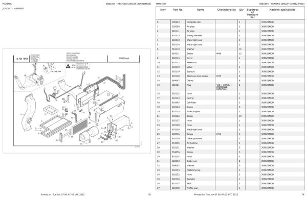 Manitou Telehandler MLT 629 24P CE ST3B Parts Catalog 647178 1