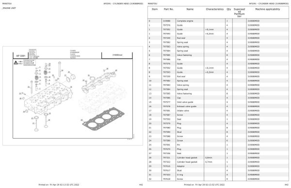 Manitou Telehandler MLT 629 COMPACT 20P ST3B Parts Catalog 647178 1