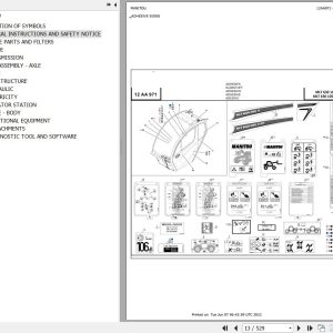 Manitou Telehandler MLT 630 105D V ST4 S2 Parts Catalog 647630