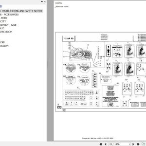 Manitou Telehandler MLT 632 MONO ULTRA Parts Catalog 547047