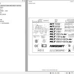Manitou Telehandler MLT 634 120 LSU POWERSHIFT SB E2 Parts Catalog 547845
