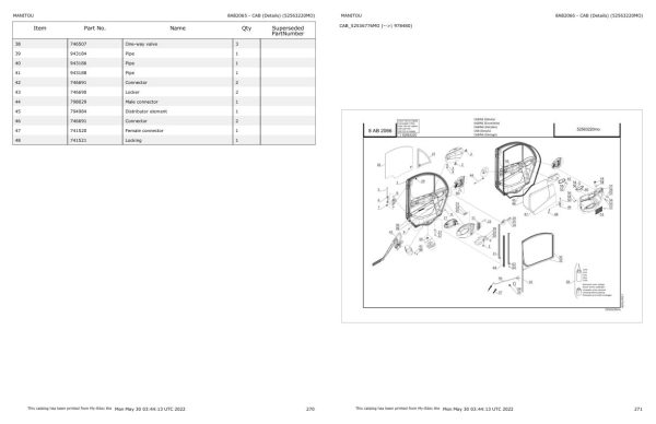 Manitou Telehandler MLT 635 130 PS D ST4 S1 Parts Catalog 647599 1