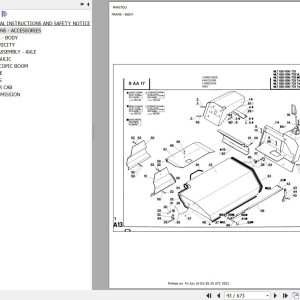 Manitou Telehandler MLT 725 S3 Parts Catalog 547001