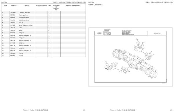 Manitou Telehandler MLT 730 115D V CP ST4 S1 Parts Catalog 647630 1
