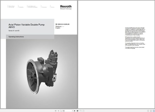 Rexroth Gear Hydraulics Mobile Robotics Operating Assembly Instruction 2.10GB PDF 1