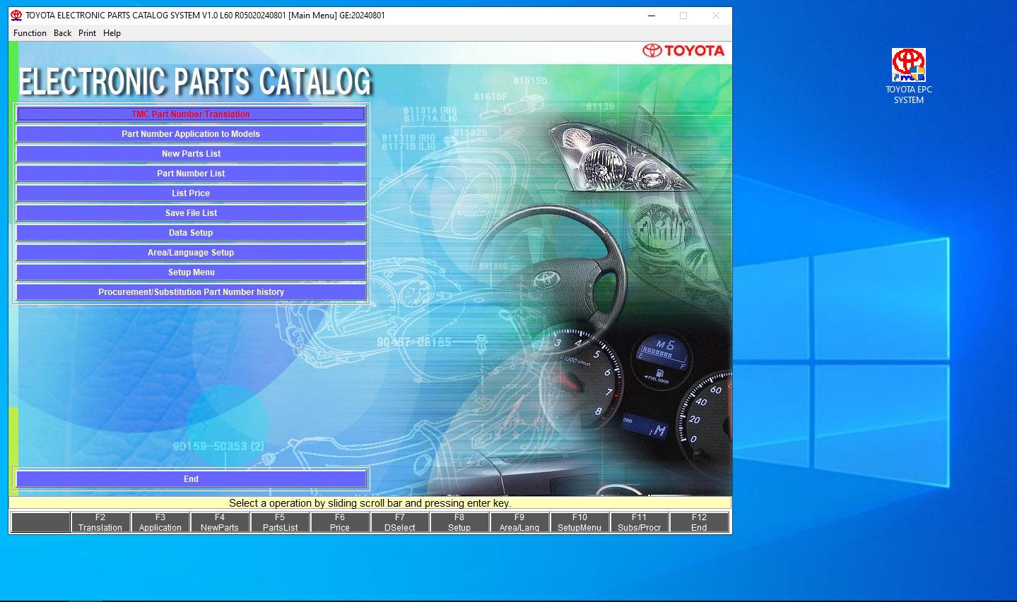 Toyota Lexus EPC 08.2024 Spare Parts Catalogue 1
