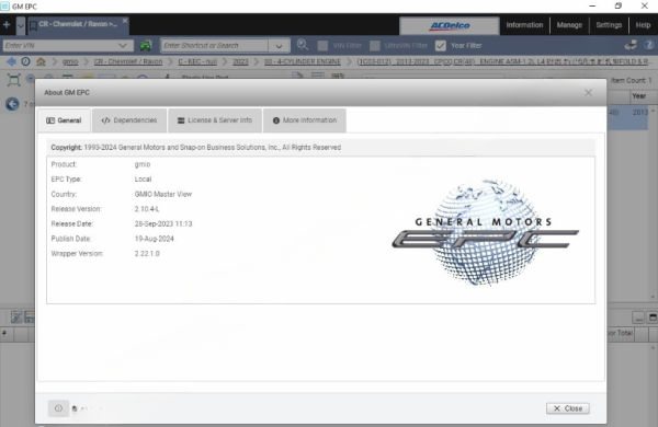 VMW GMIO EPC 09.2024 Spare Parts Catalog VMWare