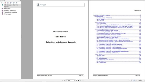 Lamborghini Tractor Nitro 100 T4i Workshop Manual and Wiring Diagrams 1