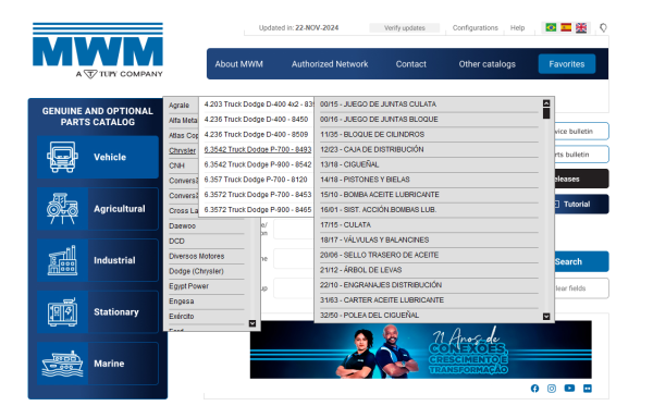 MWM Motores Diesel EPC 12.2024 Spare Parts Catalogue 1