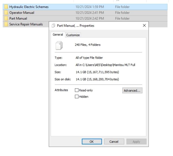 Manitou Telehandler MLT 14.1 GB Repair Manual Operator Manuals Part Manual Update 2021 3