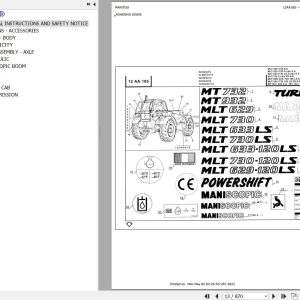 Manitou Telehandler MLT 730 SA Parts Catalog 547785