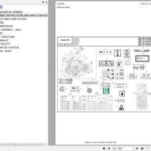 Manitou Telehandler MLT 733 115 D ST5 S1 TRACT LSU Parts Catalog 647832