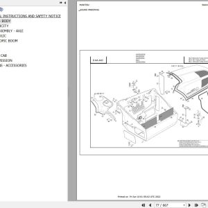Manitou Telehandler MLT 735 TURBO LSU S5 E3 Parts Catalog 647056