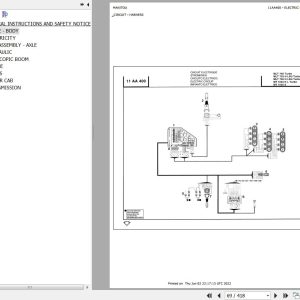 Manitou Telehandler MLT 740 H LSU TURBO Parts Catalog 547793