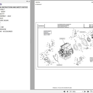 Manitou Telehandler MLT 741 120 H LSU E3 Parts Catalog 648651
