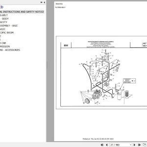Manitou Telehandler MLT 741 120 H LSU Parts Catalog 648344