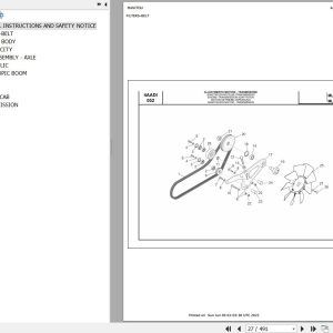 Manitou Telehandler MLT 741 H LSU S2 E3 Parts Catalog 648623