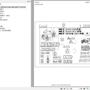Manitou Telehandler MLT 840 115 PS JD ST4 S1 Parts Catalog 647509