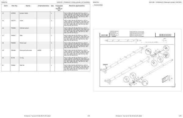 Manitou Telehandler MLT 840 115 PS JD ST4 S1 Parts Catalog 647509 1