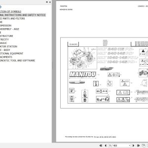 Manitou Telehandler MLT 840 115 PS JD ST4 S2 Parts Catalog 647600