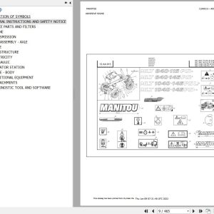 Manitou Telehandler MLT 840 145 PS JD ST4 S1 Parts Catalog 647600