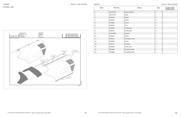 Manitou Telehandler MLT 840 145 PS JD ST4 S1 Parts Catalog 647600 1
