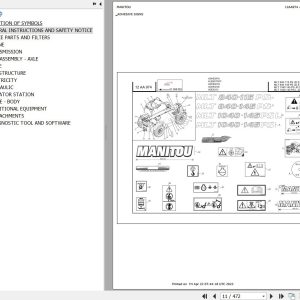 Manitou Telehandler MLT 840 145 PS JD ST4 S2 Parts Catalog 647671