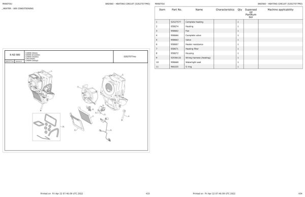 Manitou Telehandler MLT 840 145 PS JD ST4 S2 Parts Catalog 647671 1