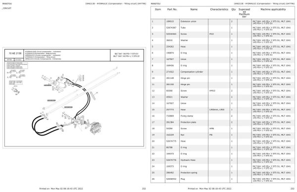 Manitou Telehandler MLT 841 145 PS Y ST5 S1 Parts Catalog 647796 1