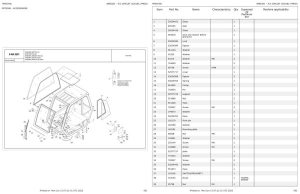 Manitou Telehandler MLT 845 120D ST4 S1 Parts Catalog 649135 1