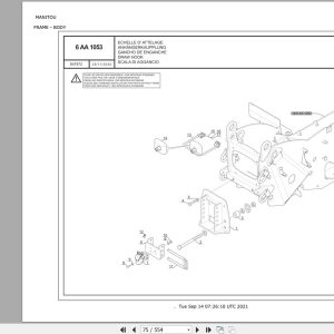 Manitou Telehandler MLT X 625 75H S1 E3 AUS ARMY Parts Catalog 647972