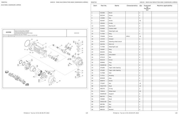 Manitou Telehandler MLT X 961 145 V PLUS L JD ST3A S1 AF Parts Catalog 649082 1