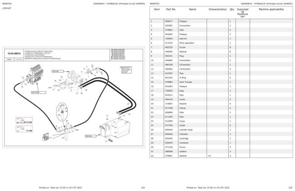 Manitou Telehandler MRT 1440 EASY 55P 400 ST4 S2 Parts Catalog 649055 1